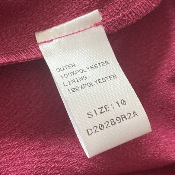 NWT! Fuchsia Pink Satin Wrap Dress By Little Mistress, Spring Wedding! Sz. 6 - Picture 6 of 8